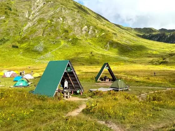 Picnic shelters at the Bzerpinsky Cornice