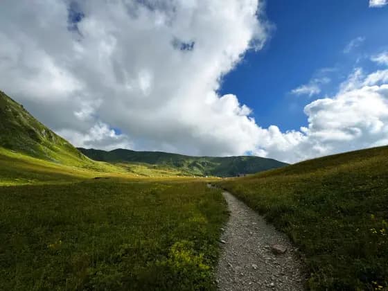 View of Mount Tabunnaya from the trail